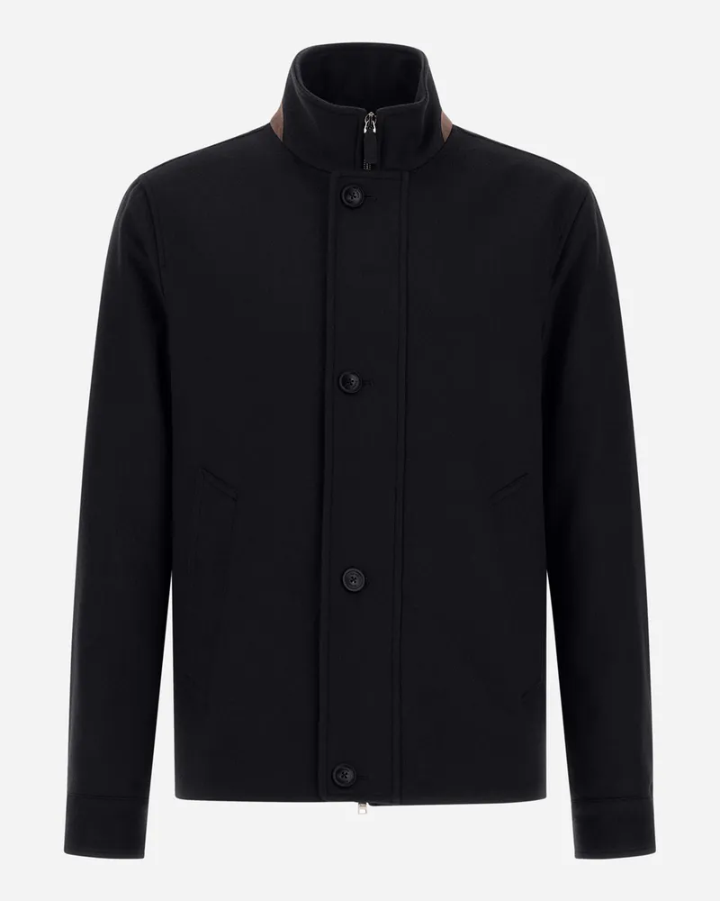 Herno Jacke Aus Reinem Kaschmir - Mann Parka & Jacken Dunkelblau Dunkelblau
