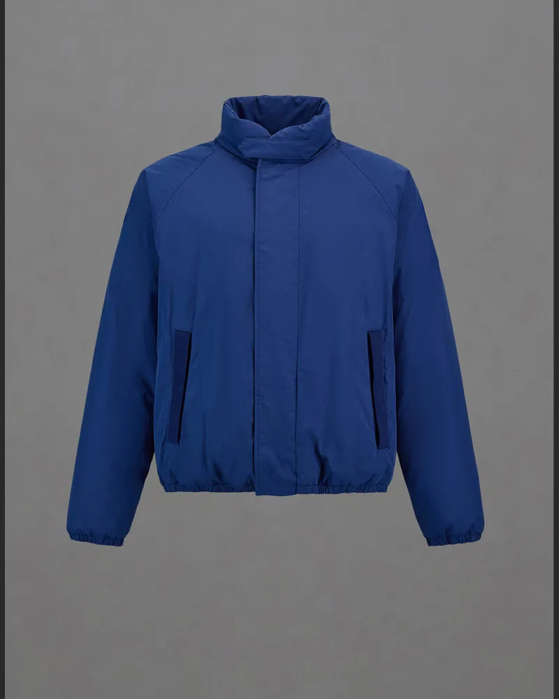 Herno Bomberjacke Laminar Aus Organic Feel Down Und Sueded Cotton -   Blau Blau