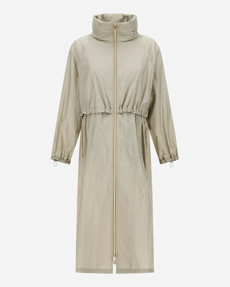 Herno Parka Aus Shiny Tech Crinkle Chantilly