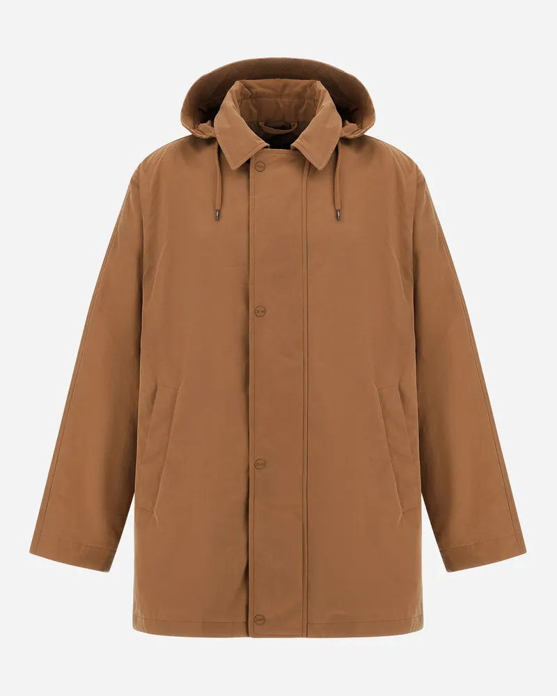 Herno Kurzer Parka Aus Einer Gewachsten Baumwollmischung - Mann Parka & Jacken Camel Camel