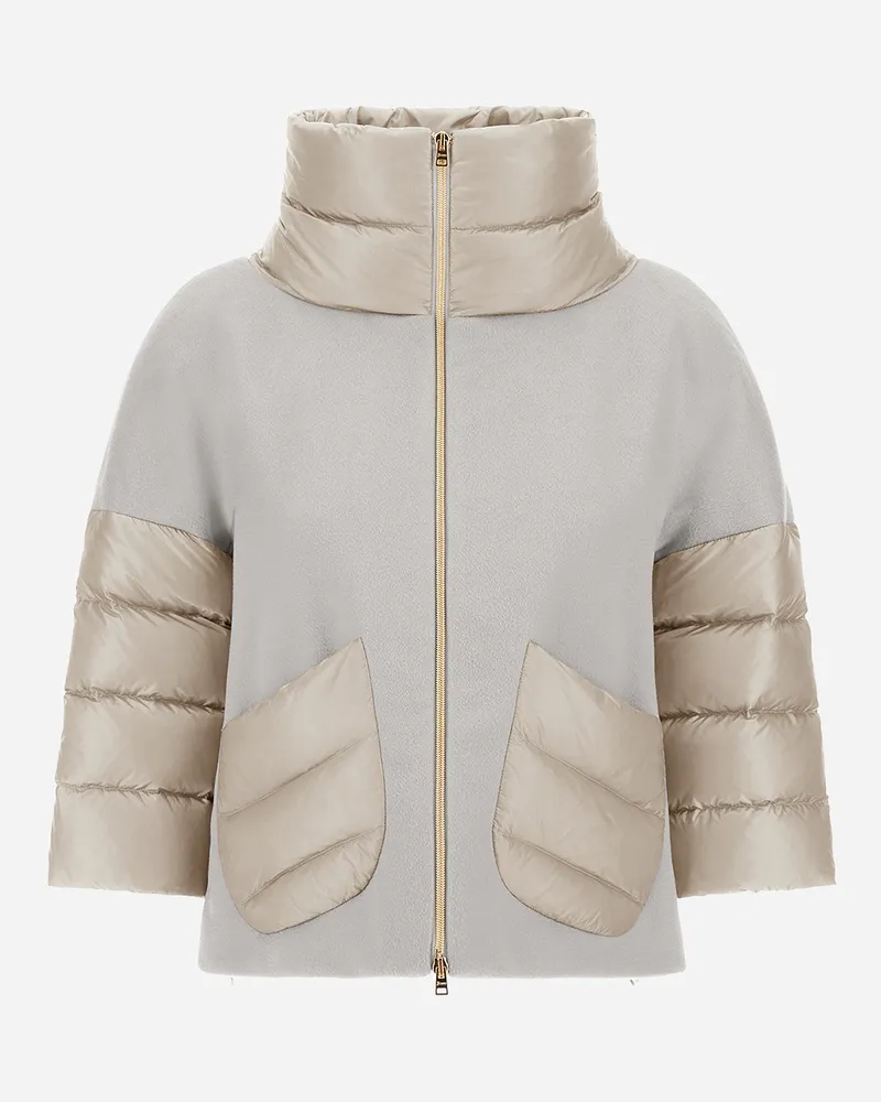 Herno Cape Aus New Cashmere Und Nylon Ultralight Chantilly