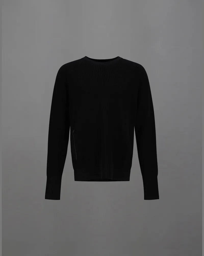 Herno Pullover Laminar Aus Cony Knit Und Extralight Stretch Schwarz