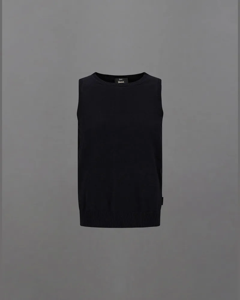 Herno Tanktop Laminar Aus Light Knit Schwarz