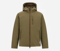 Jacke Aus Mattem Twill Und Nylon Mit Gloss-effekt - Mann Parka & Jacken Helles Militärgrün