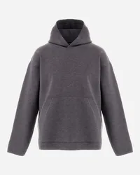 Herno Sweatshirt Aus Endless Tubular Wool Grau