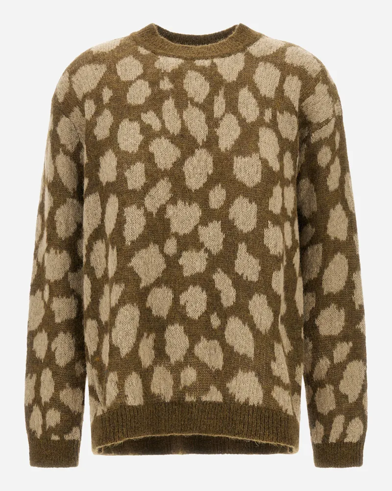 Herno Pullover Aus Alpaka Jacquard Mit Animal-muster - Frau Pullover & Strickjacken Militärgrün Militärgrün