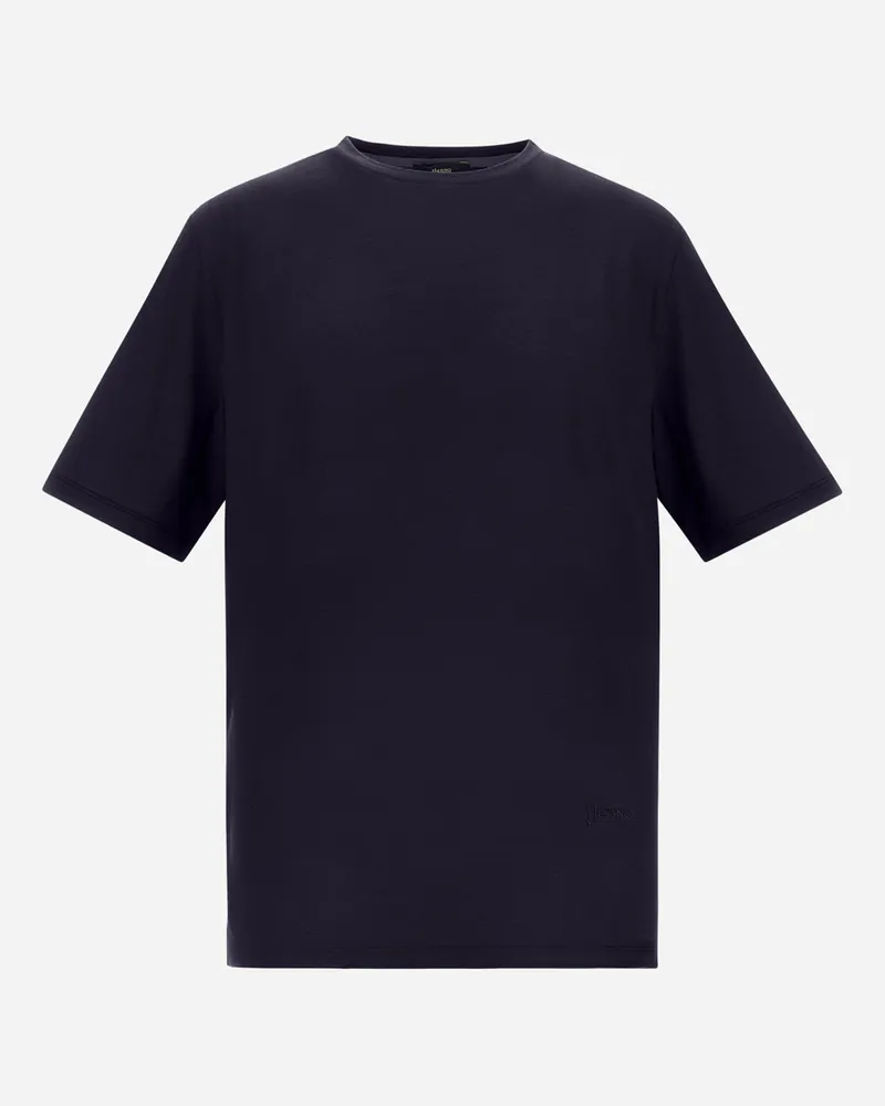 Herno T-shirt Aus Wolljersey - Mann T-shirt & Polo-shirts Marineblau Marineblau