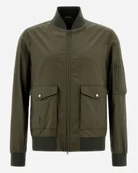 Herno Bomberjacket Aus Light Cotton Stretch Military