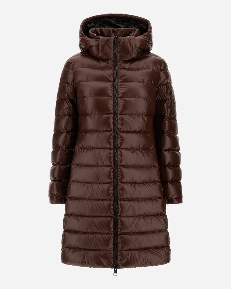 Herno Winterjacke Aus Glänzendem Nylon - Frau Capes Dunkelbraun Dunkelbraun