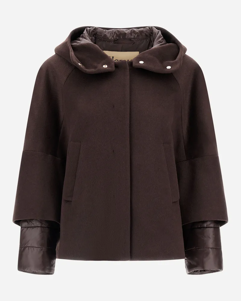 Herno Cape Aus Pure Cashmere Und Nylon Ultralight - Frau Capes Dunkelbraun Dunkelbraun