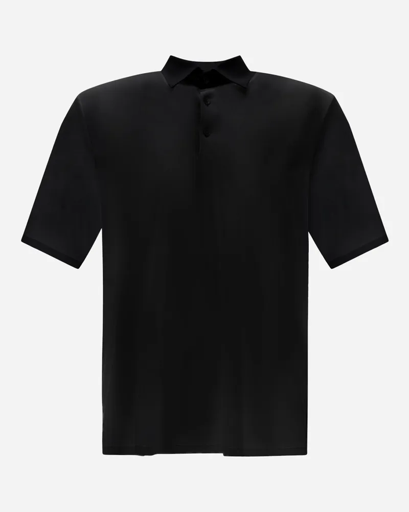 Herno Poloshirt Aus Spring Ultralight Scuba Schwarz