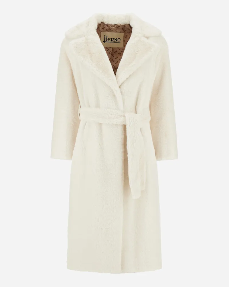 Herno Mantel Aus Soft Alternative Fur - Frau Mäntel & Trenchcoats Weiß Weiß