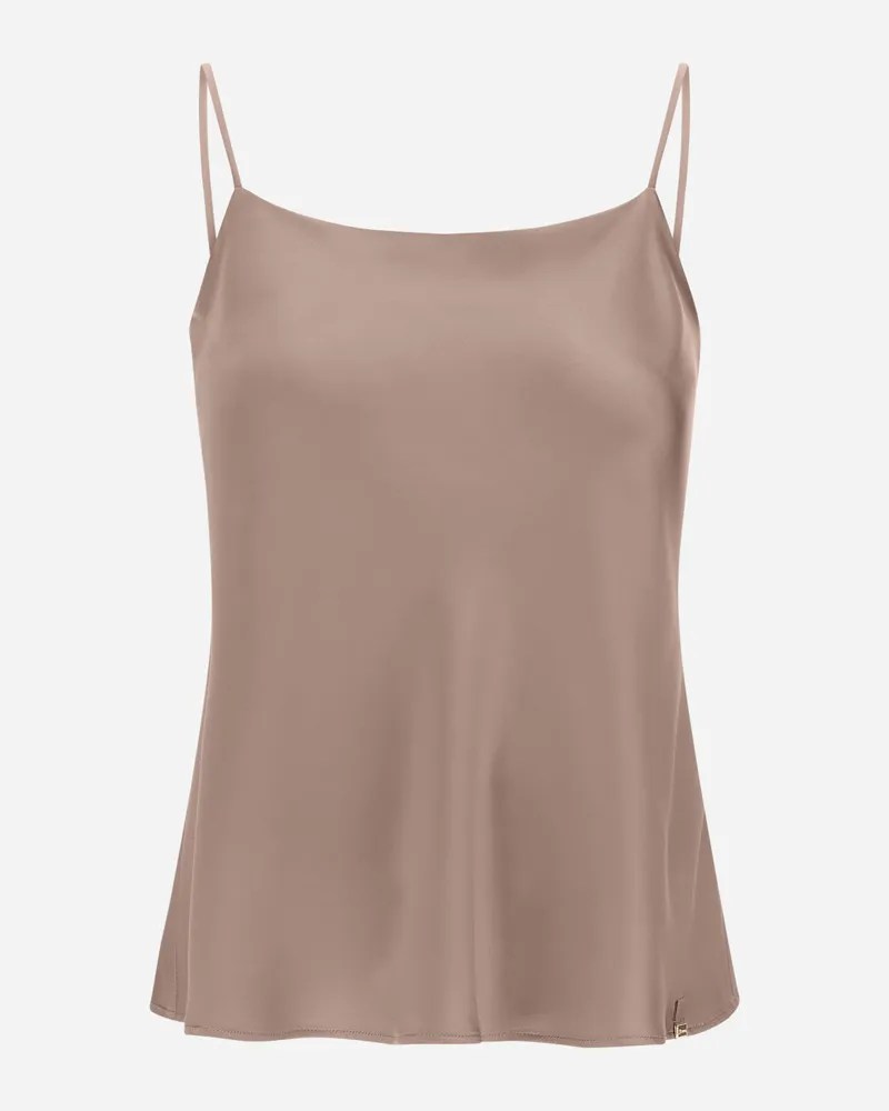 Herno Top Aus Satin Taubengrau