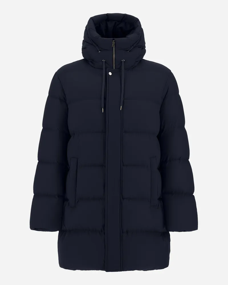 Herno Lange Jacke Aus Arendelle Und Monogram - Mann Parka & Jacken Marineblau Marineblau