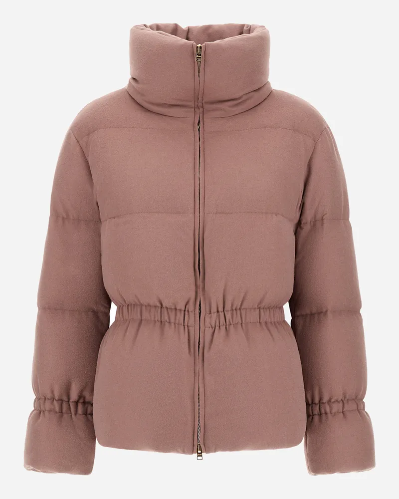 Herno Jacke Aus Kaschmir Und Seide - Frau Parka & Jacken Dunkelrosa Dunkelrosa