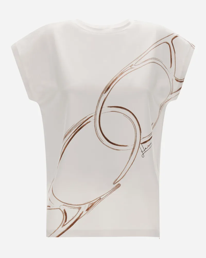 Herno T-shirt Aus Interlock Jersey Weiß