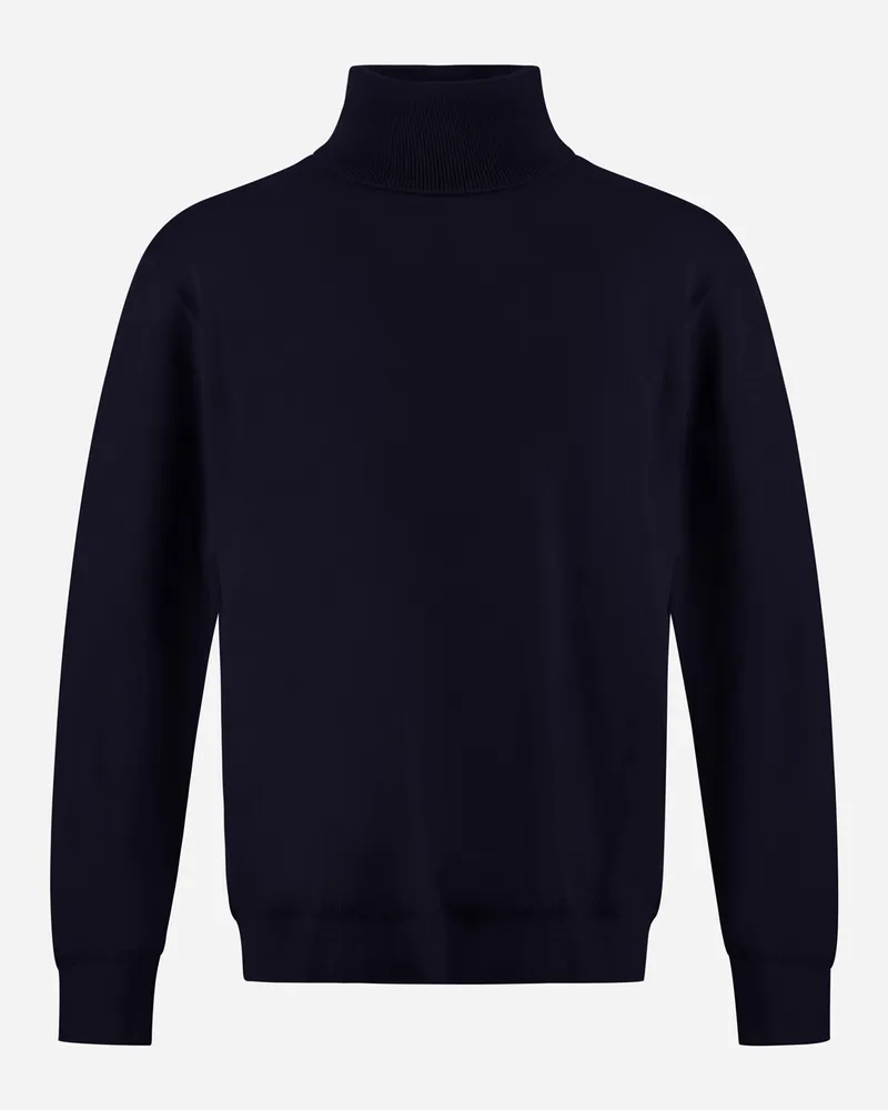 Herno Pullover Aus Endless Wool Dunkelblau