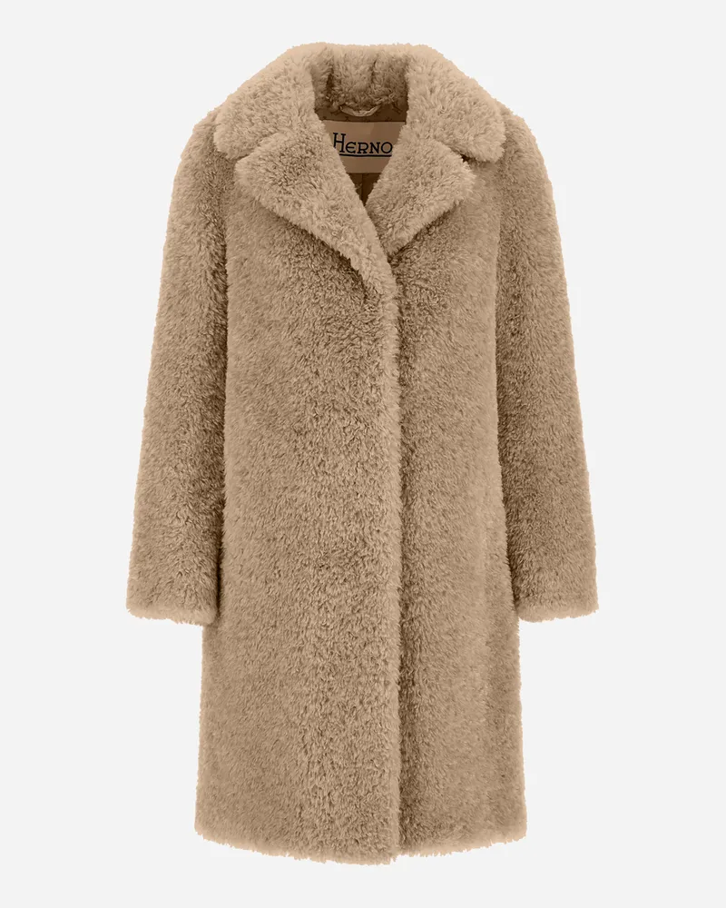 Herno Mantel Aus Curly Alternative Fur - Frau Mäntel & Trenchcoats Chantilly Chantilly