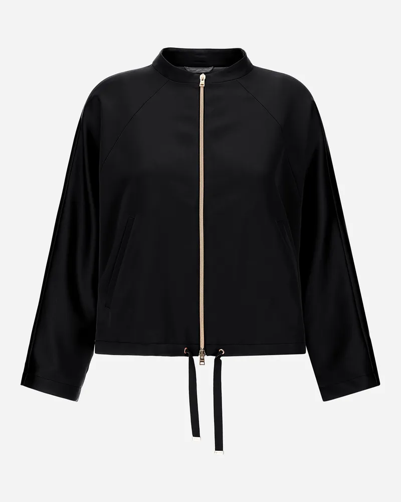 Herno Jacke Aus Dense Satin Schwarz