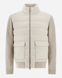 Herno Bomberjacke Aus Cashmere-seide Und Knit Chantilly