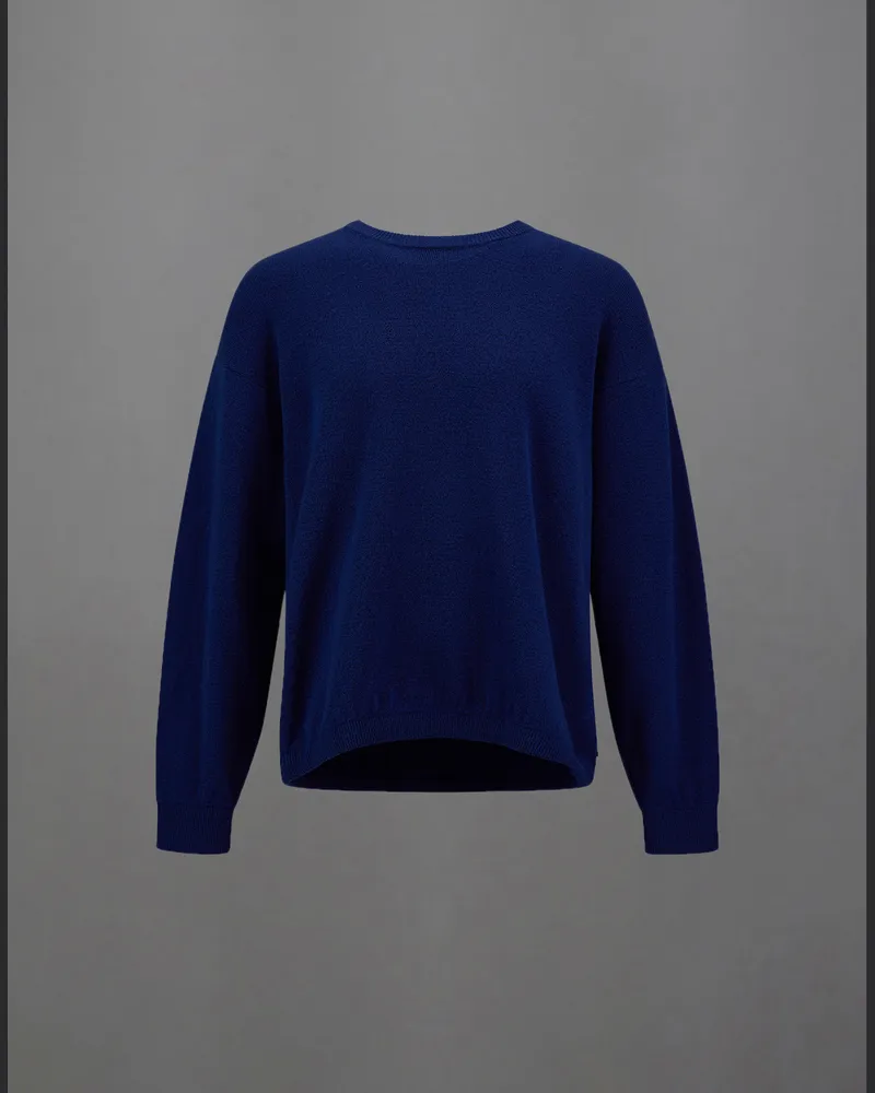 Herno Pullover Laminar Mit Rundem Ausschnitt Aus Soft Wool -   Blau Blau