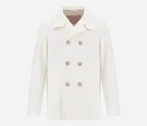 Peacoat Resort Aus Doppelgewebe Aus Einer Viskosemischung - Mann Mäntel & Trenchcoats Milchweiß