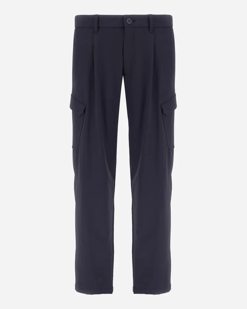 Herno Cargohose Aus Light Comfort Stretch Woven - Mann Hose Blau Blau