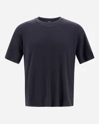 Herno T-shirt Aus Fine Wool Jersey Marineblau