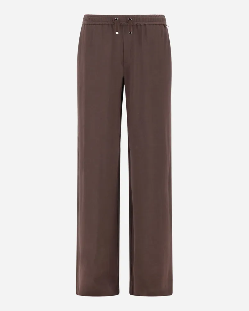 Herno Hose Resort Aus Satin - Frau Hose Dunkle Schokolade Dunkle