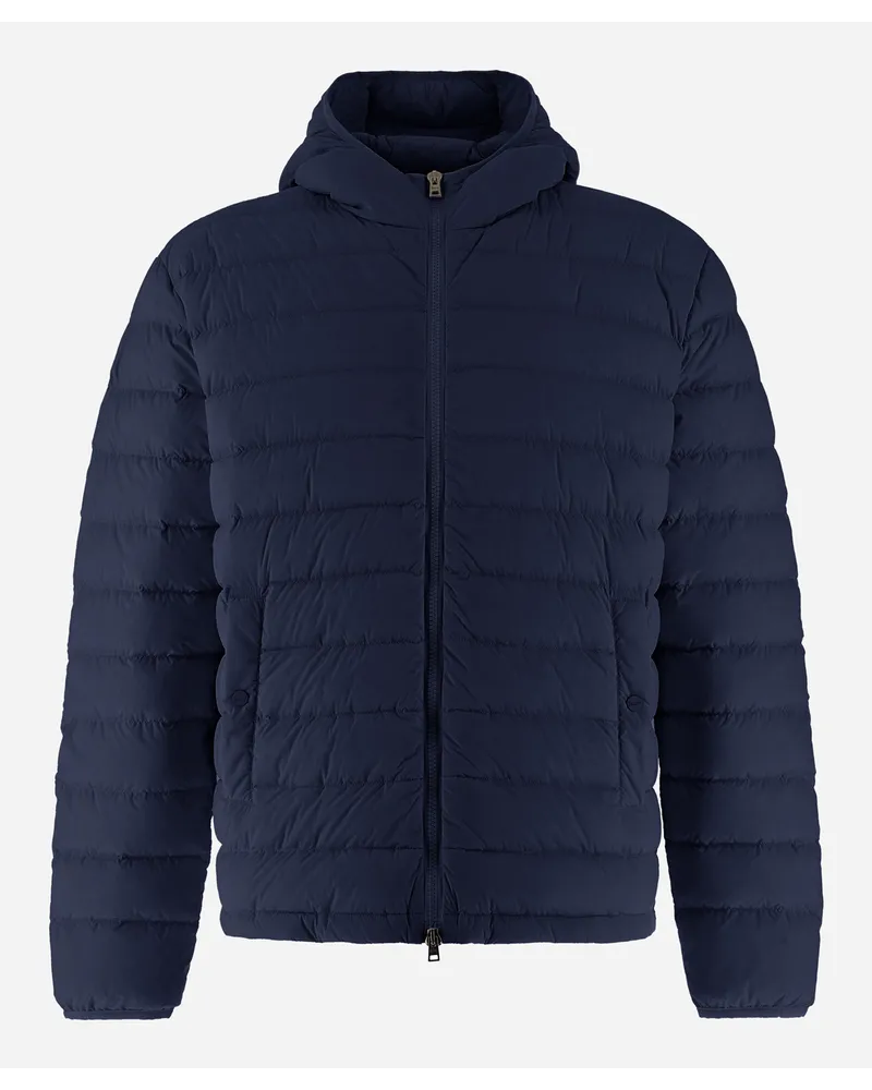 Herno Bomberjacke Resort Aus Light Nylon Stretch Blau