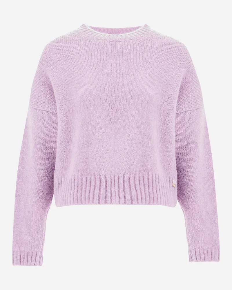 Herno Pullover Aus Plain Alpaca Wool Rosa