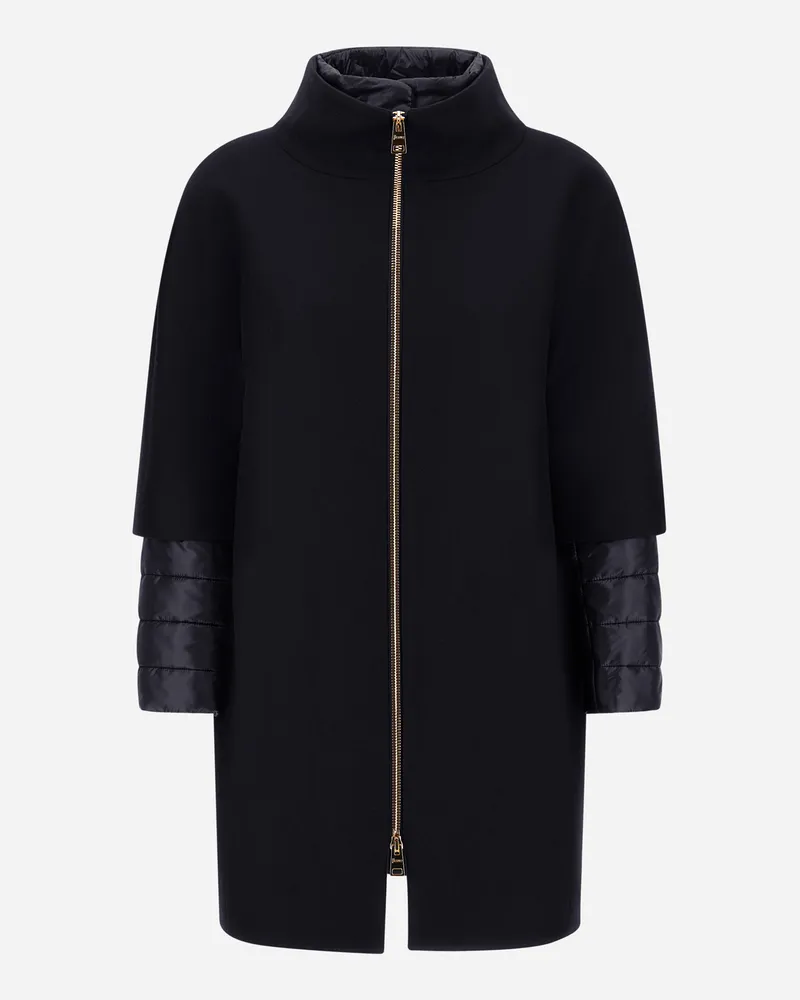 Herno Mantel Aus Ecowool Und Nylon Ultralight - Frau Mäntel & Trenchcoats Blau Blau
