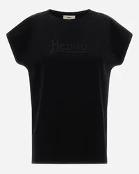 Herno Interlock Jersey T-shirt Schwarz