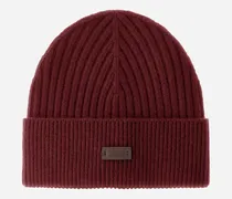 Beanie Aus Wolle Im Rippstrick - Mann Hüte Bordeaux
