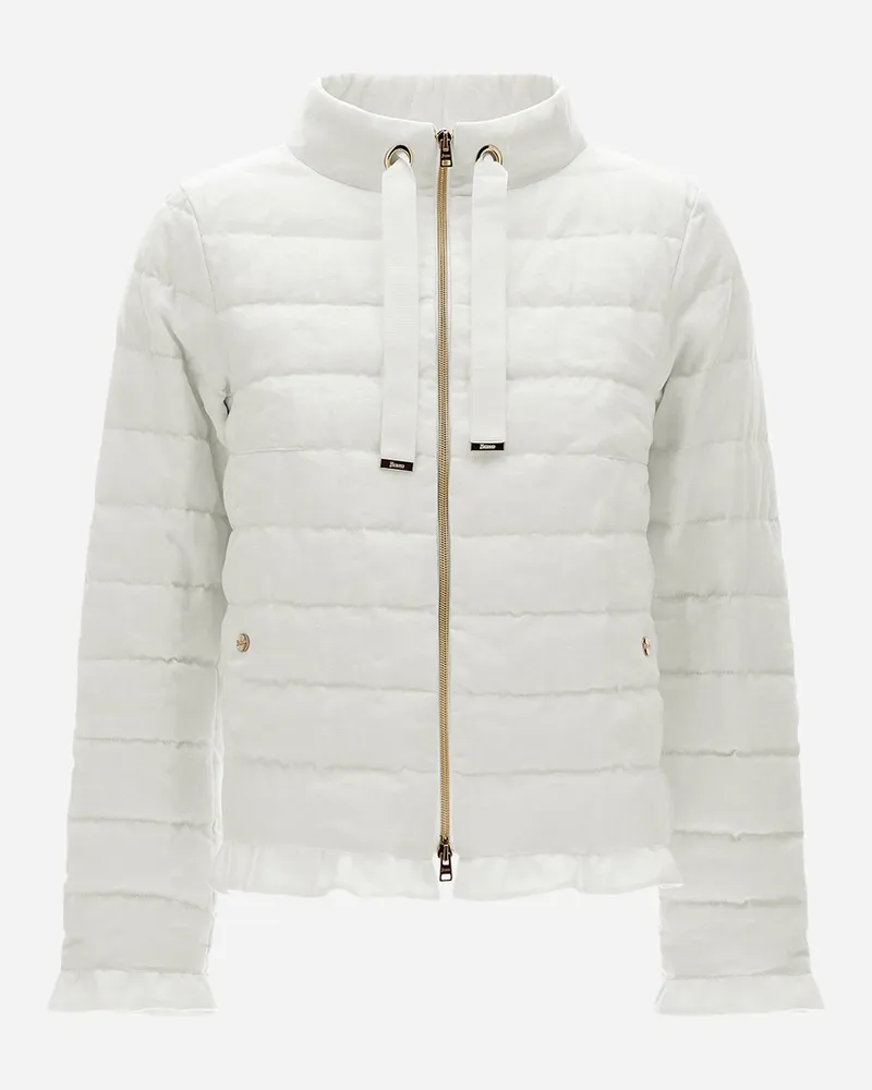 Herno Jacke Aus New Lino Weiß