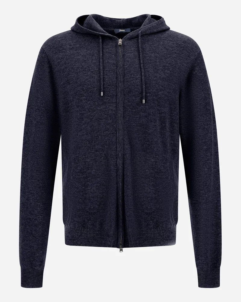 Herno Sweatshirt Aus Immense Wool Cashmere Dunkelblau