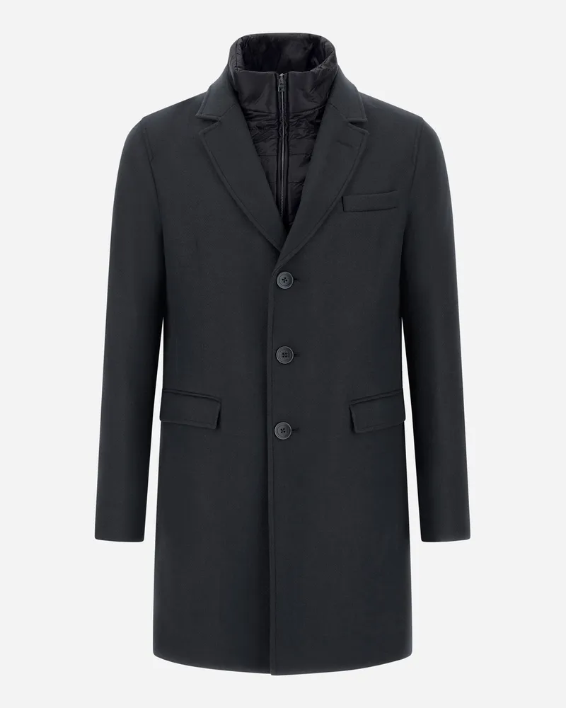 Herno Mantel Aus Ecowool Und Nylon Ultralight - Mann Mäntel & Trenchcoats Marineblau Marineblau