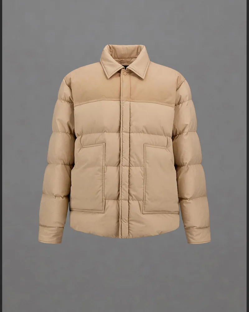 Herno Jacke Laminar Aus Organic Feel Down Und Sueded Cotton -   Helles Camel Helles