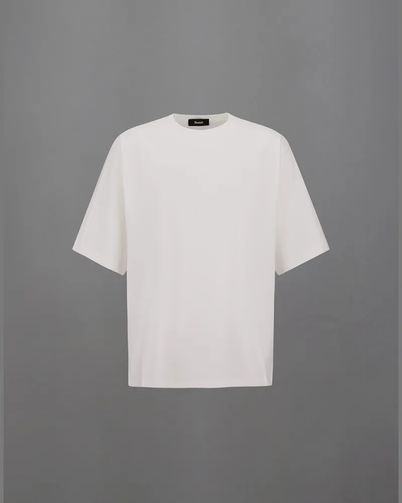 Herno T-shirt Laminar Aus Mercerized Jersey Weiß