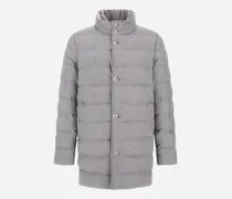 Carcoat Aus Einer Mischung Aus Wolle Und Viskose In Suede-optik - Mann Mäntel & Trenchcoats Hellgrau