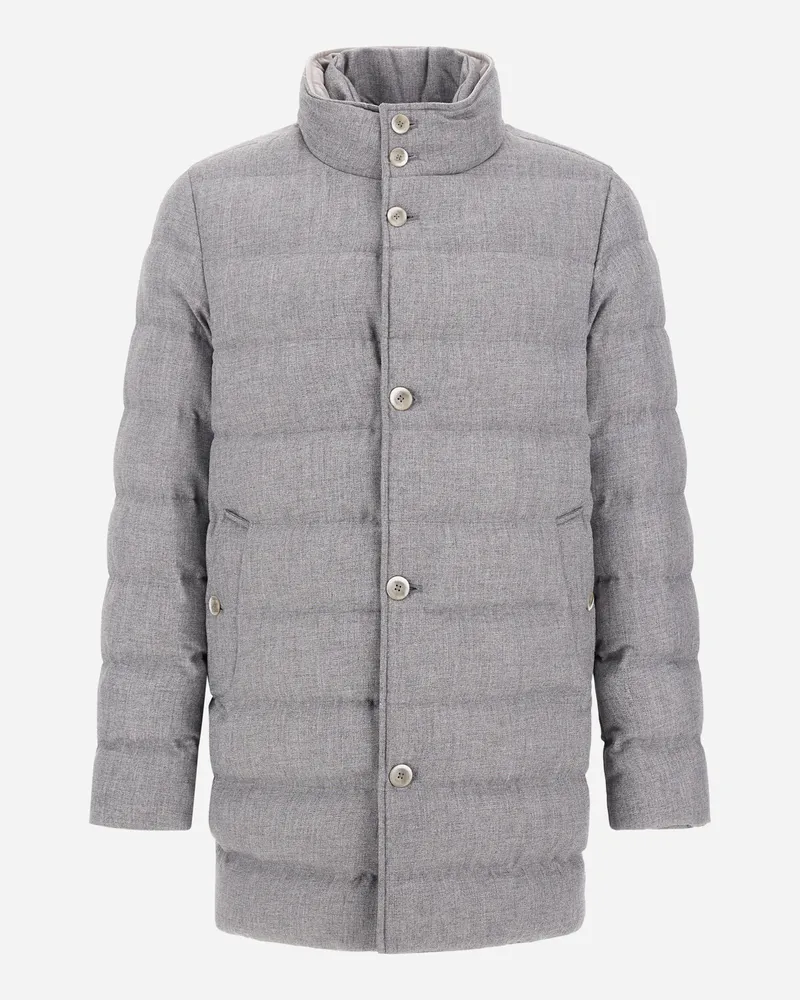 Herno Carcoat Aus Einer Mischung Aus Wolle Und Viskose In Suede-optik - Mann Mäntel & Trenchcoats Hellgrau Hellgrau