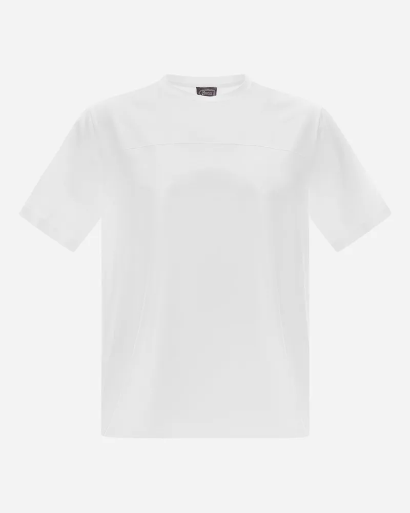 Herno T-shirt Aus Superfine Cotton Stretch Weiß