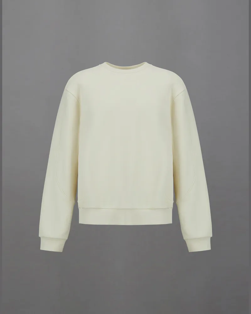 Herno Sweatshirt Laminar Aus Heavy Cotton Cremefarben