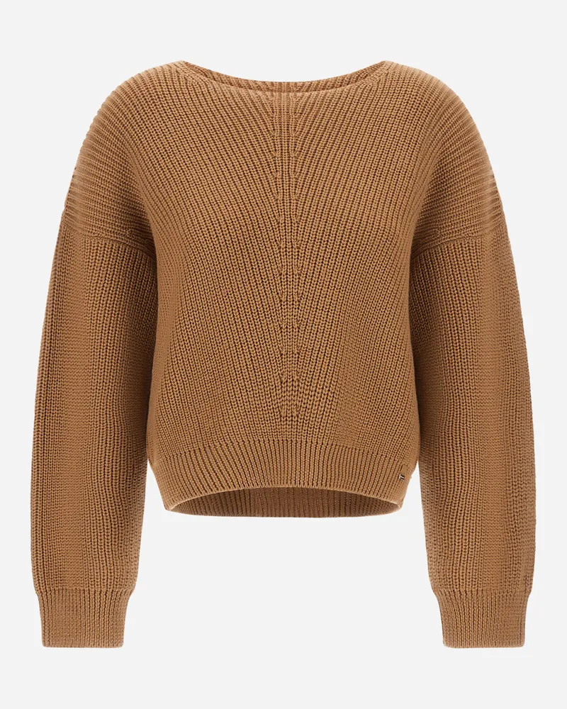 Herno Pullover Aus Wolle Mit Reliefverarbeitung - Frau Pullover & Strickjacken Camel Camel