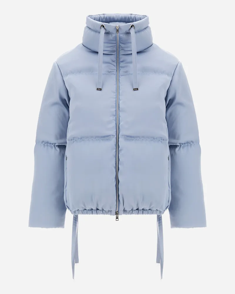 Herno Bomberjacke Resort Aus Extra Feinem Satin - Frau Bomber Hellblau Hellblau