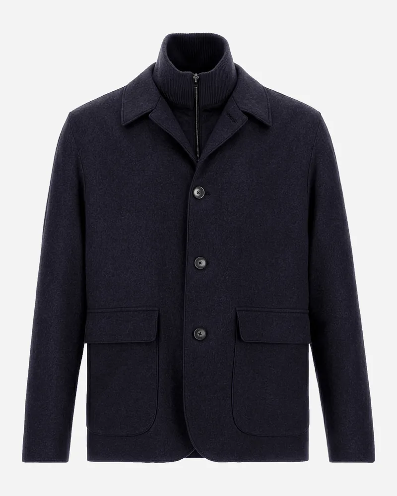 Herno Blazer Resort Aus Kaschmir Und Seide - Mann Blazers Marineblau Marineblau