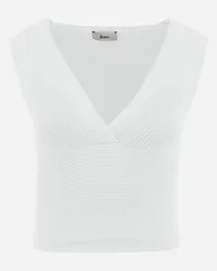 Herno Endless Viscose Rib Top Weiß