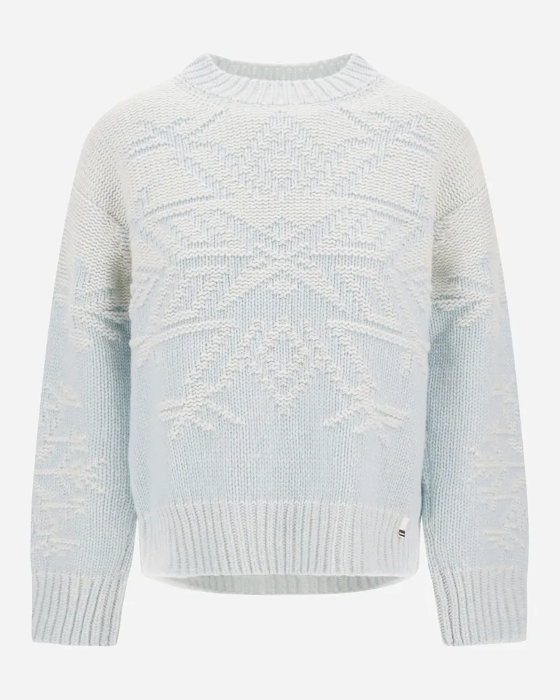 Herno Pullover Aus Wolle Mit Vanisé-intarsienmuster - Frau Pullover & Strickjacken Milchweiß Milchweiß