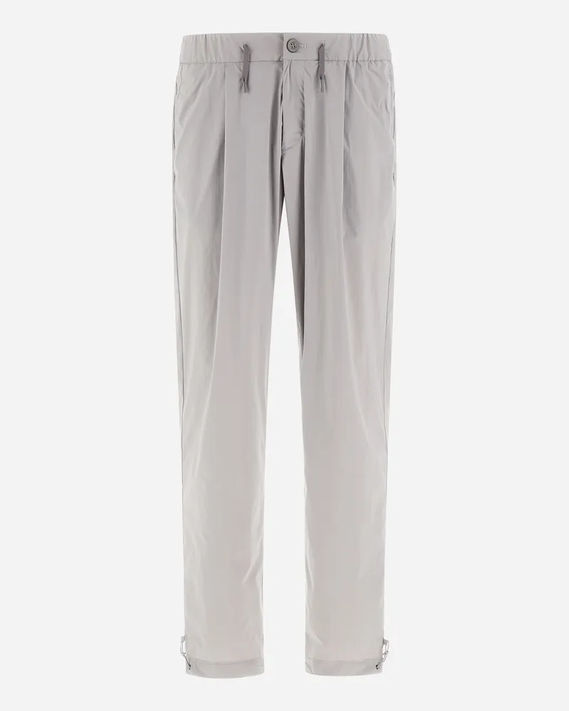 Herno Hose Resort Aus Light Nylon Stretch - Mann Hose Hellgrau Hellgrau