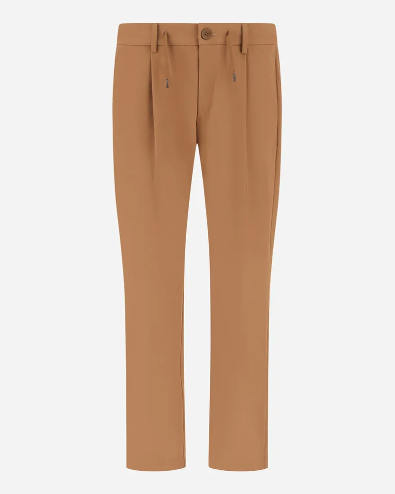 Herno Hose Aus Cotton Feel Camel